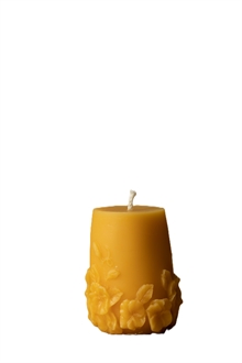 Dipam, bivokslys m/ blomster<br /> 6 x 8 cm, 6 lys